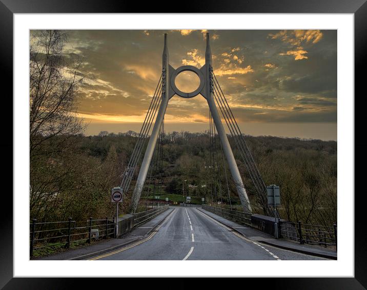 Jackfield Free Bridge Framed Mounted Print by simon alun hark