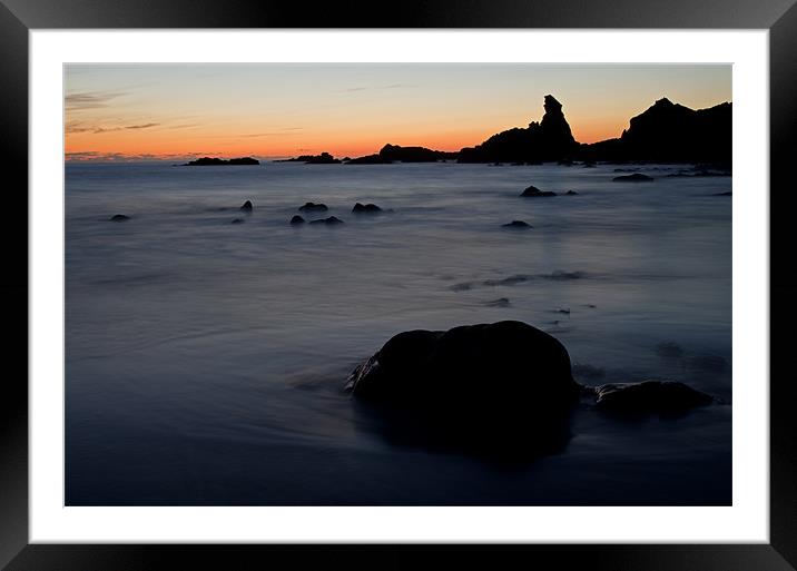 Sunset over the sea at Hartland Framed Mounted Print by Pete Hemington