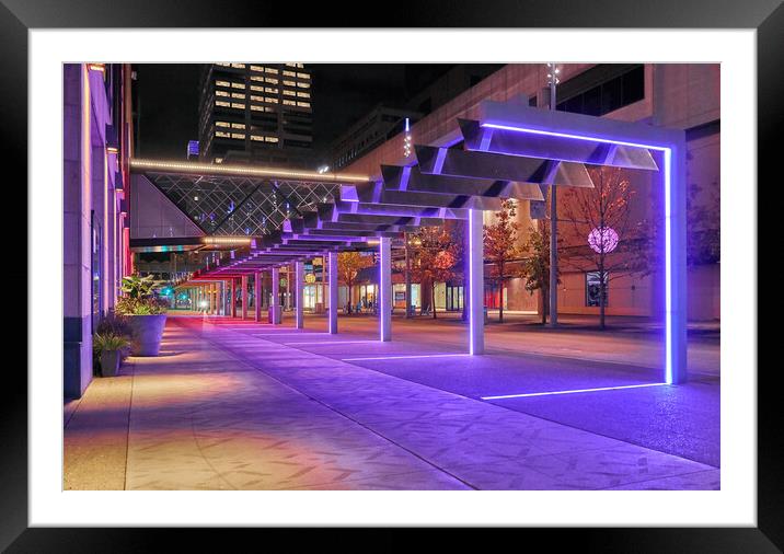 Nicollet Mall After Dark Framed Mounted Print by Jim Hughes