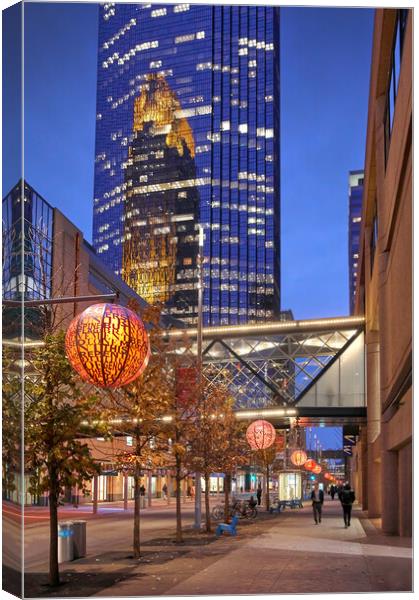 Nicollet Mall Late In The Day Canvas Print by Jim Hughes
