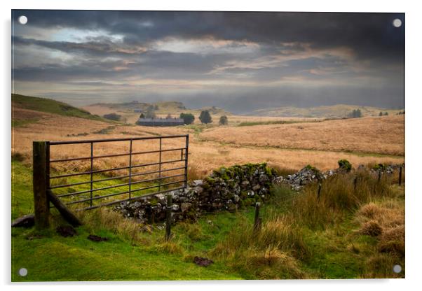 The rugged headland of Penwyllt Acrylic by Leighton Collins