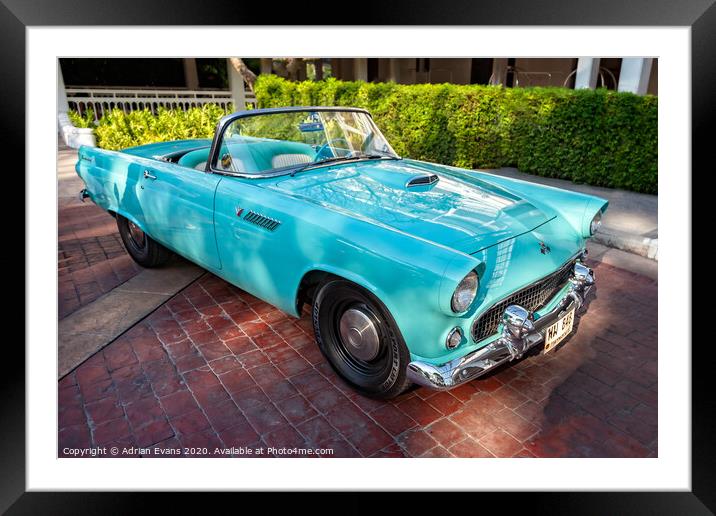 Ford Thunderbird  Framed Mounted Print by Adrian Evans