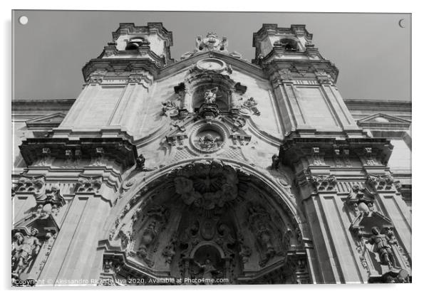 Barcelona church Acrylic by Alessandro Ricardo Uva