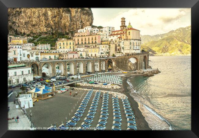 Amalfi Coast - Atrani Village Framed Print by Alessandro Ricardo Uva
