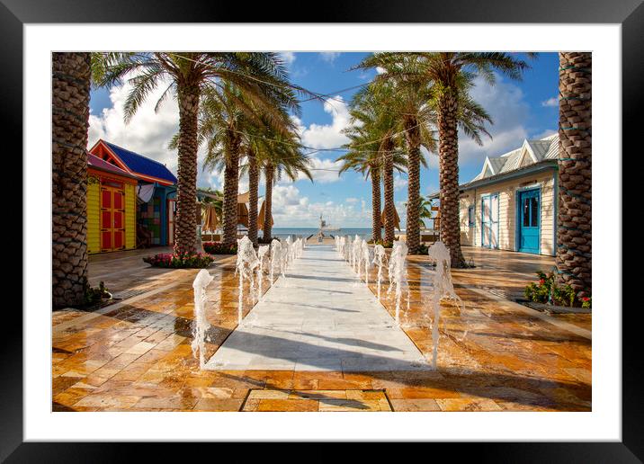 Colourful Walkway of Sint Maarten Framed Mounted Print by Roger Green