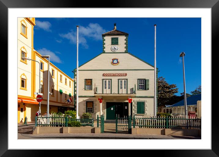 Courthouse in Sint Maarten Framed Mounted Print by Roger Green