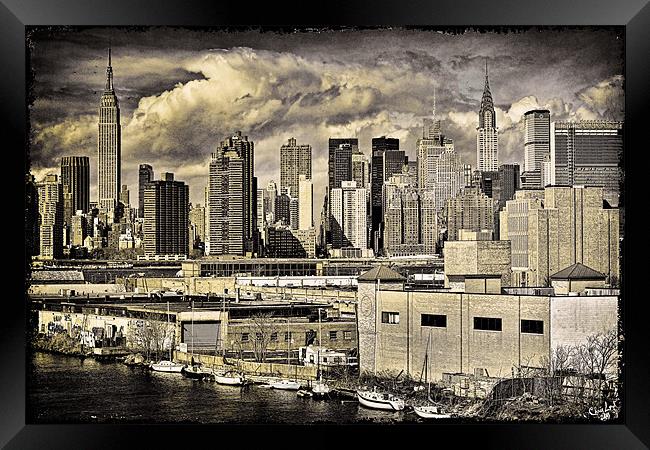 Manhattan From Queens Framed Print by Chris Lord