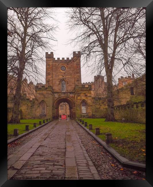 Durham castle enterance  Framed Print by Janet Kelly