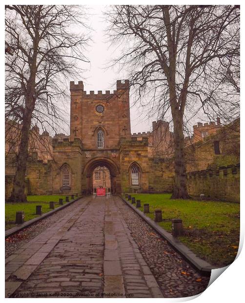 Durham castle enterance  Print by Janet Kelly