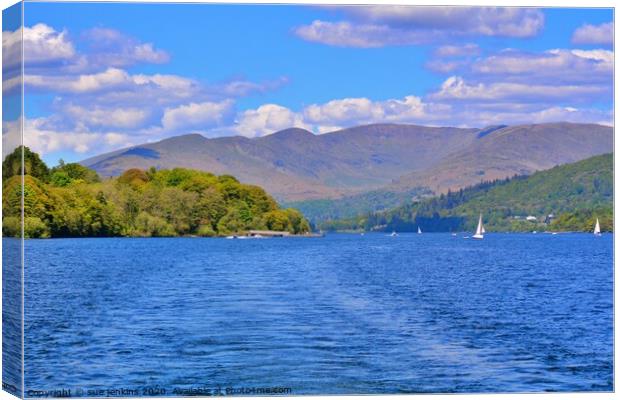 Lake Windermere Canvas Print by sue jenkins