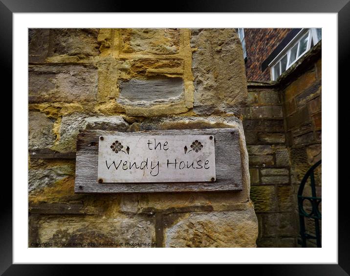 The wendy house sign Framed Mounted Print by Janet Kelly