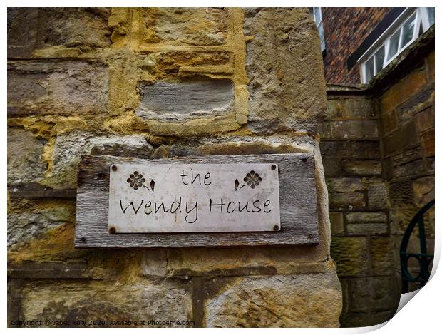 The wendy house sign Print by Janet Kelly