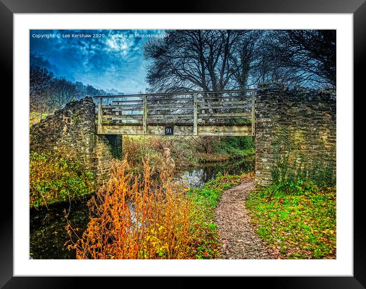 Bridge 91 on the Monmoushire and Brecon Canal Framed Mounted Print by Lee Kershaw