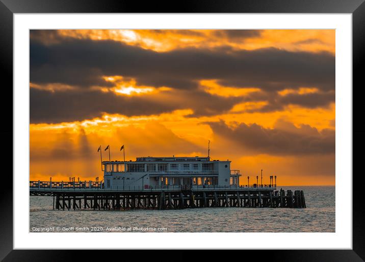 Worthing Pier at Sunrise Framed Mounted Print by Geoff Smith