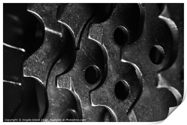 Bicycle Cassette in Monochrome Print by Angelo DeVal