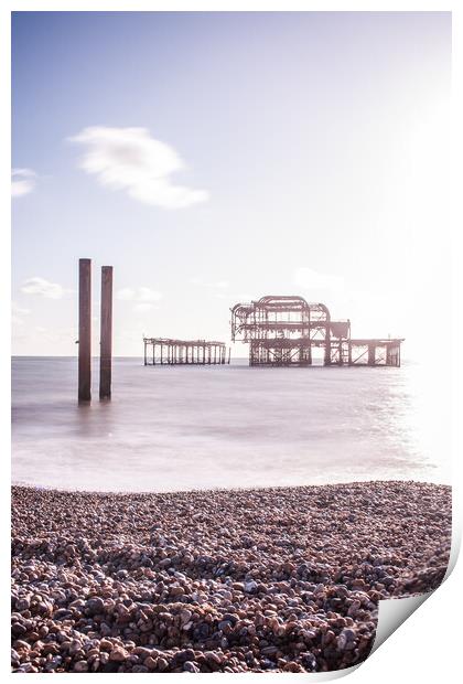 West Pier, Brighton Print by Graham Custance