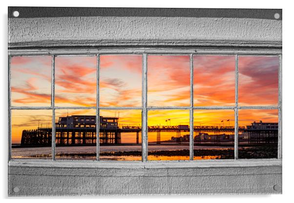 Evening Light behind the Windows Acrylic by Malcolm McHugh