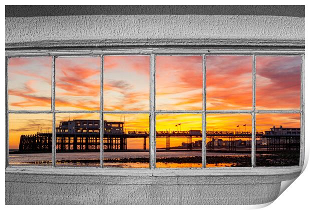 Evening Light behind the Windows Print by Malcolm McHugh
