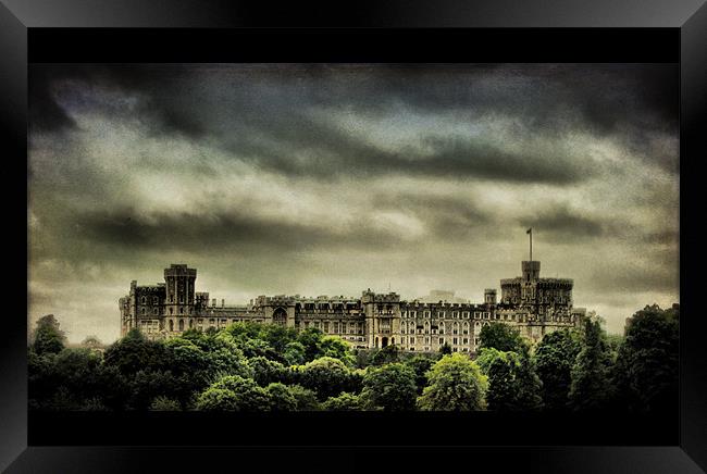 storm over the castle Framed Print by Heather Newton