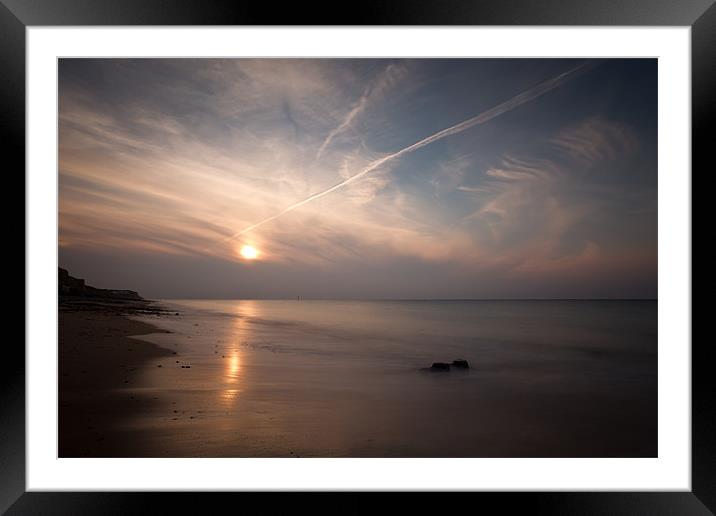 A moment in time - Cromer Sunset Framed Mounted Print by Simon Wrigglesworth