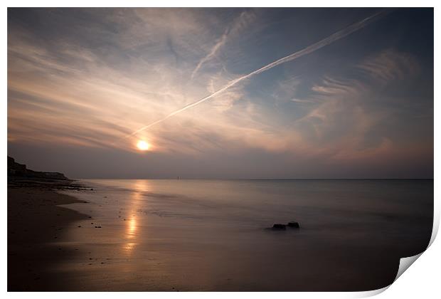 A moment in time - Cromer Sunset Print by Simon Wrigglesworth