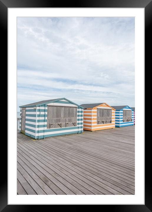 Hastings Beach Huts  Framed Mounted Print by Graham Custance