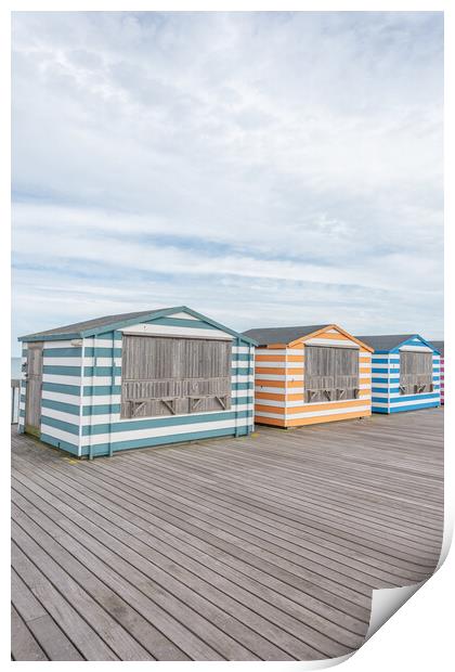 Hastings Beach Huts  Print by Graham Custance