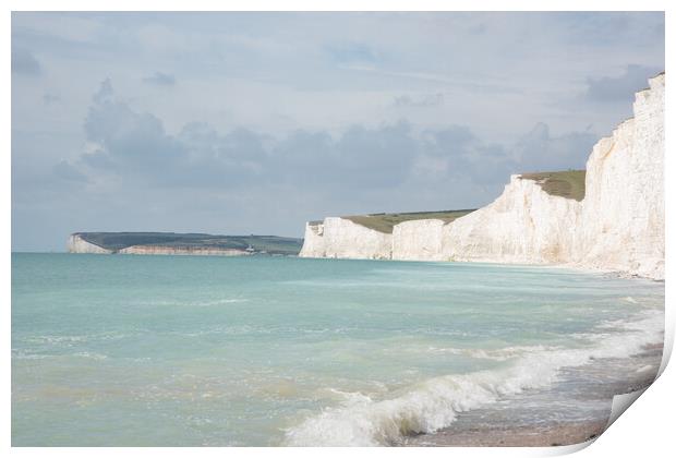 Seven Sisters Cliffs Print by Graham Custance