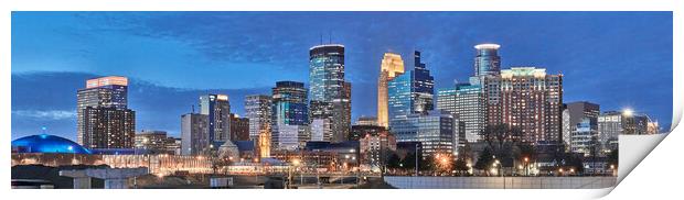 Minneapolis At Dusk Print by Jim Hughes