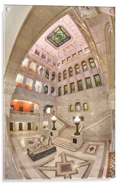 Minneapolis City Hall Rotunda Acrylic by Jim Hughes