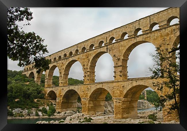 The Pont du Gard Framed Print by Jacqi Elmslie