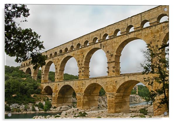 The Pont du Gard Acrylic by Jacqi Elmslie