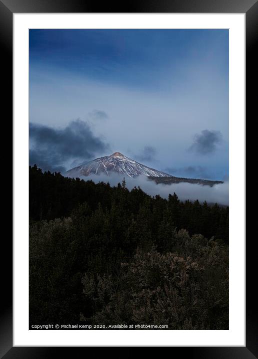 Pico de Teide at dawn. Framed Mounted Print by Michael Kemp