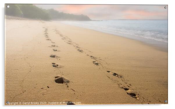 Footsteps on Early Morning Fog Acrylic by Darryl Brooks