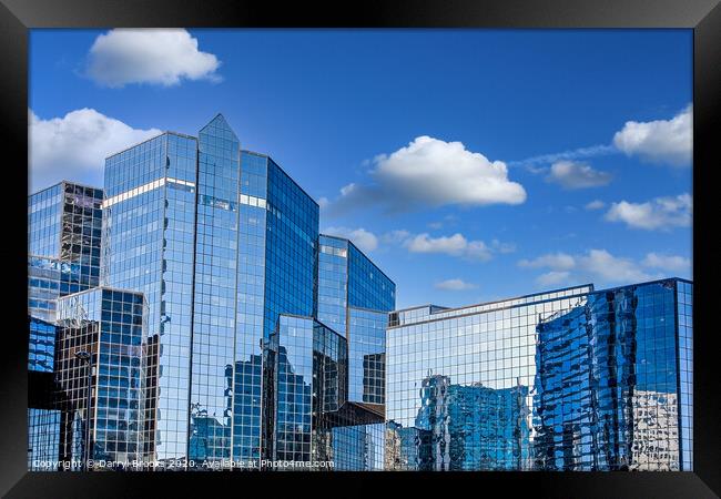 Massive Blue Financial Center Framed Print by Darryl Brooks