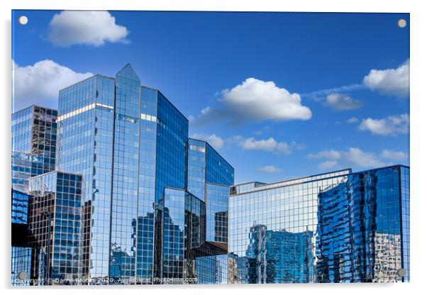 Massive Blue Financial Center Acrylic by Darryl Brooks
