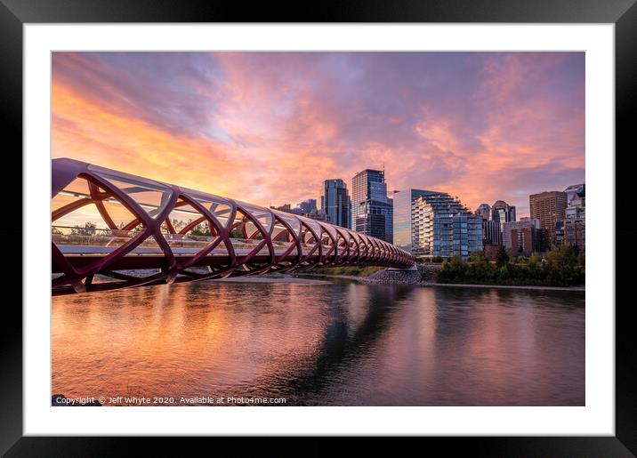Sunrise over Calgary Framed Mounted Print by Jeff Whyte