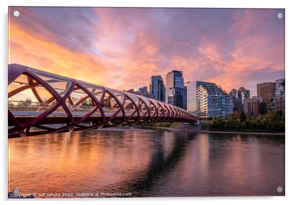 Sunrise over Calgary Acrylic by Jeff Whyte