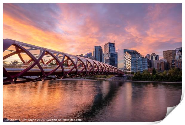 Sunrise over Calgary Print by Jeff Whyte