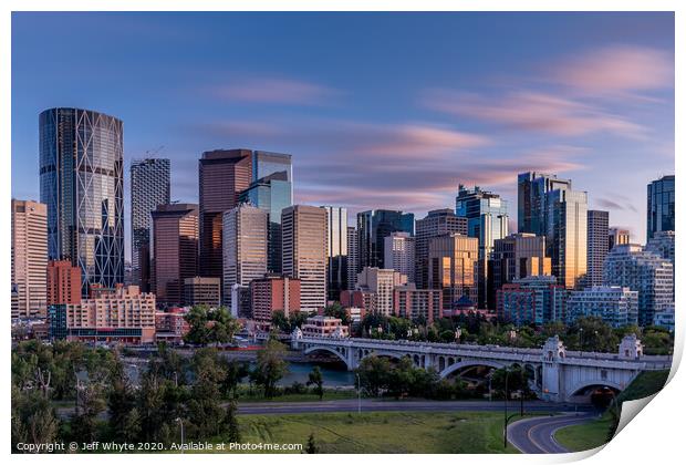 Calgary Skyline Print by Jeff Whyte