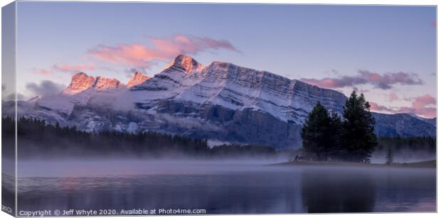 Mount Rundle Canvas Print by Jeff Whyte