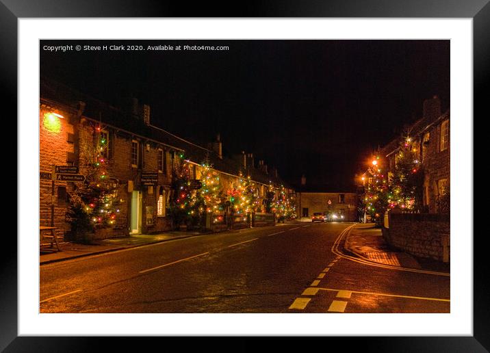 Christmas in Castleton Framed Mounted Print by Steve H Clark
