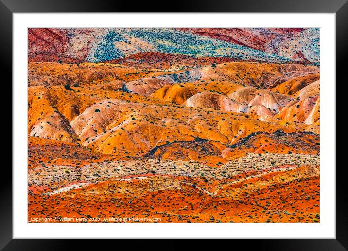 Colorful Canyon Rock Formation Mexican Hat Monument Valley Utah Framed Mounted Print by William Perry