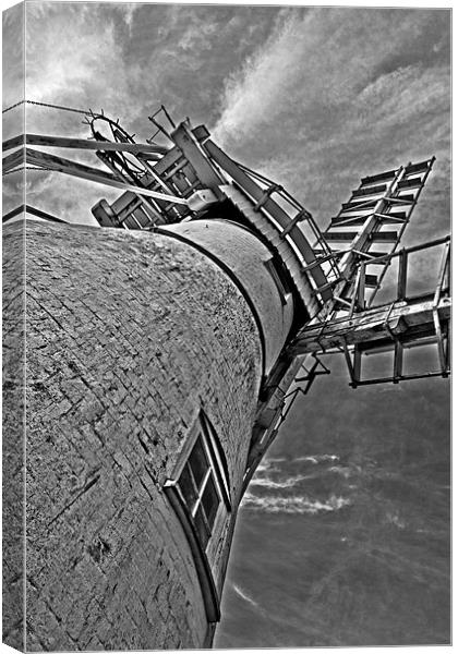 Looking up at Thurne Windmill Canvas Print by Paul Macro