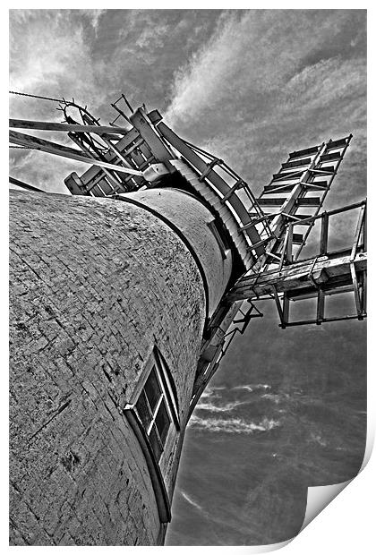 Looking up at Thurne Windmill Print by Paul Macro