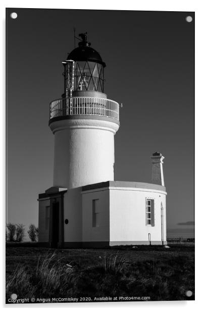 Chanonry Point Lighthouse mono Acrylic by Angus McComiskey