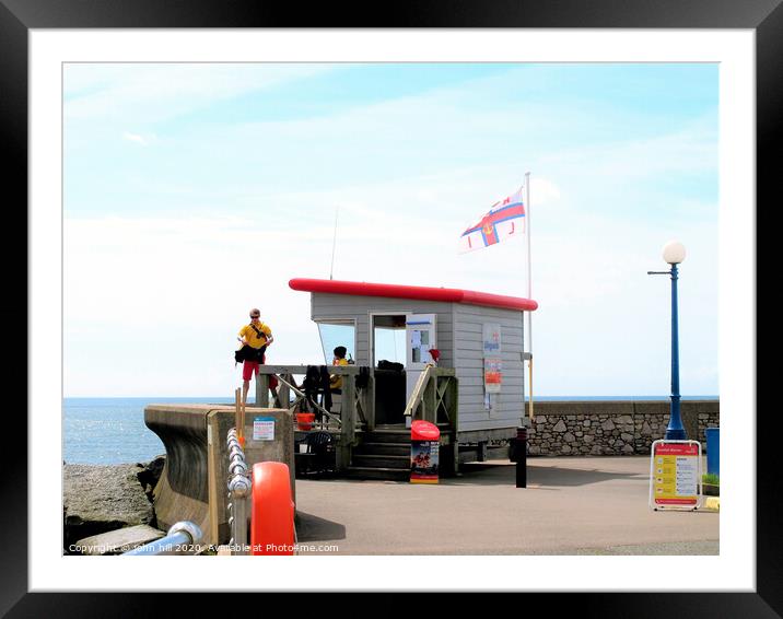 Lifeguard station at Dawlish in Devon.  Framed Mounted Print by john hill