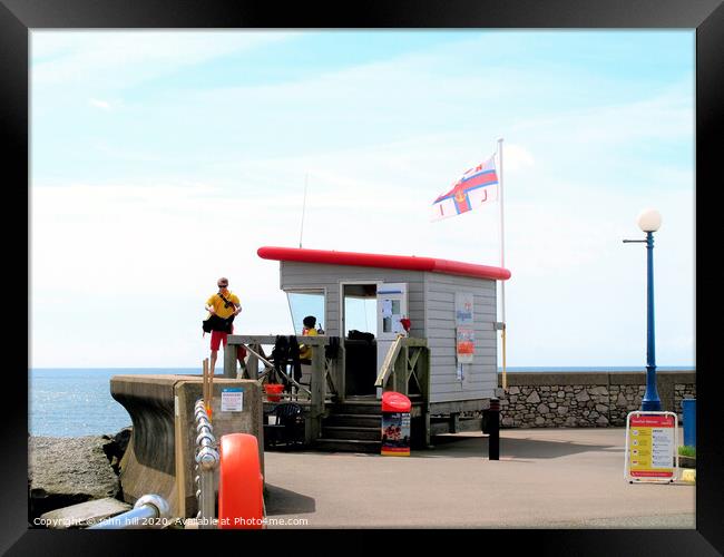 Lifeguard station at Dawlish in Devon.  Framed Print by john hill