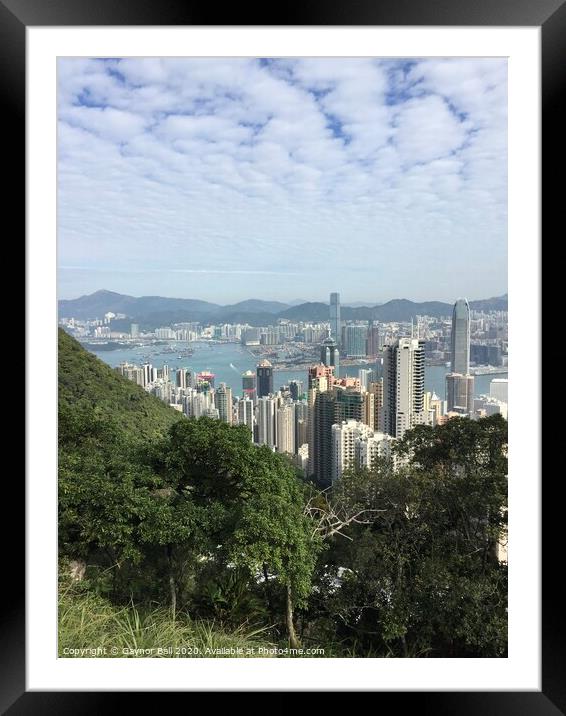 Hong Kong skyline Framed Mounted Print by Gaynor Ball
