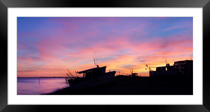 Fisherman's Sunset Framed Mounted Print by David Hare